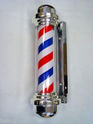   29 BARBER ADVERTISING POLE, UL/CE APPROVED, CYLINDER SPINS & LIGHTS