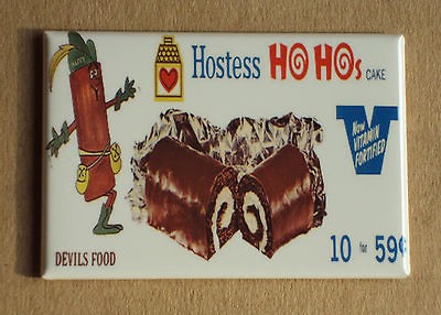 Ho Hos Chocolate Cakes FRIDGE MAGNET wrapper box hostess vintage style