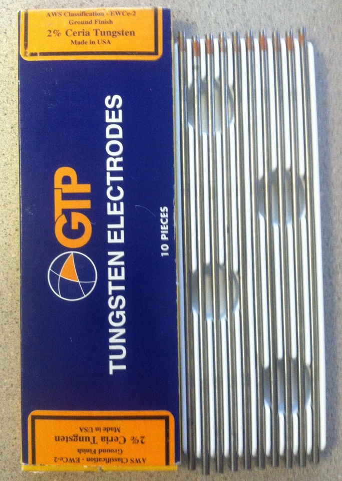 GTP Sylvania Global Tungsten & Powders 2% Ceria Tungsten .125 1/8 X 7 