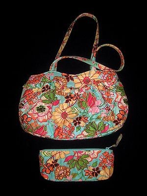 Vera Bradley Tropical Floral Purse with Pencil Case