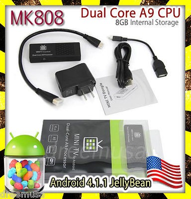 8GB Mk808 *Dual Core* Google Android 4.1 JellyBean TV Box Mini PC 