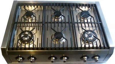   PRO STYLE SLIDE IN COOKTOP/RANGETOP 6 BURNER LIQUID PROPANE HTRT366LP