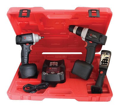 Chicago Pneumatic Cordless Impact, Drill & Light Kit