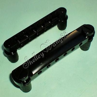 Black Tune o matic Bridge+Tail Piece Stop Bar Set GIBSON LES PAUL 