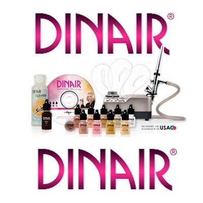 AIRBRUSH MAKEUP KIT DINAIR PRO EDITION 8 COLORS   CHAMPAGNE SILVER