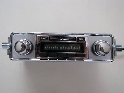 Vintage Look NEW Stereo Radio AM FM w/ AUX for iPod/iPhone/ VW Bug 