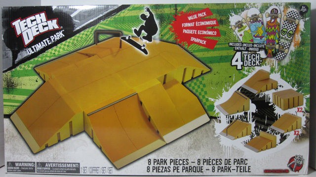 Tech Deck ULTIMATE PARK Eurogap Grind Rail Bank Ramp GREEN PACK 4 