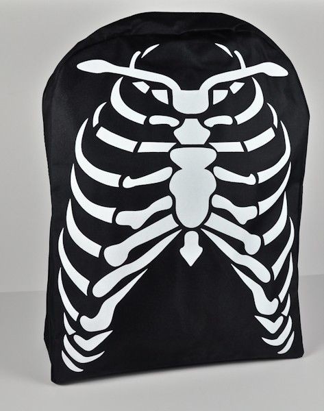 NEW RIBCAGE SKELETON BACKPACK BAG GOTHIC PUNK 80s EMO DEATHROCK LOLITA 