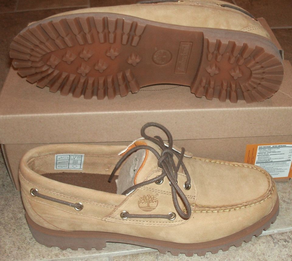 NEW TIMBERLAND EK EARTHKEEPERS BBURG 3 EYE Boat Shoes Mens 11.5 WHEAT 