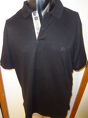   Brit mens short sleeve check placket & equestrian at chest polo shirt