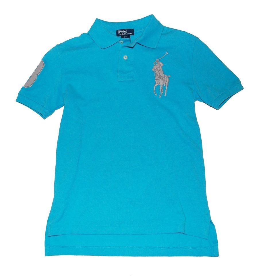 NWT Ralph Lauren Boys Big Pony Neon Polo Shirt S 8