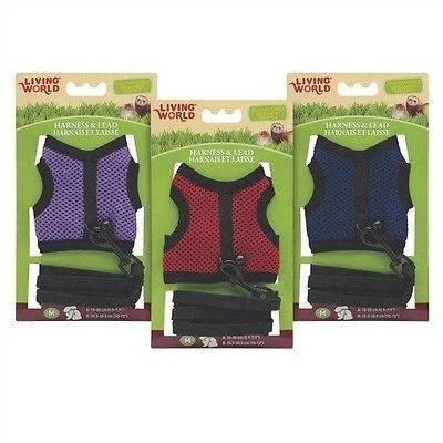   Living World Ferret, Rat Fabric Mesh Harness/Lead Set Medium 60866