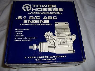 NEW TOWER HOBBIES .61 BB ABC R/C AIRPLANE ENGINE W/MUFFLER