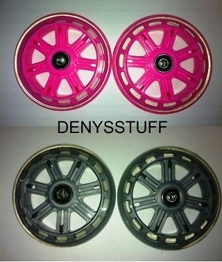 RAZOR RIPSTIK SCOOTER WHEEL SET 120mm PAIR PINK/GREY