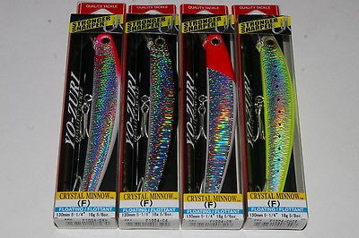 Yo Zuri F1004 CRYSTAL MINNOW FLOATING 5 1/4in, 5/8 oz Pick Your Color 