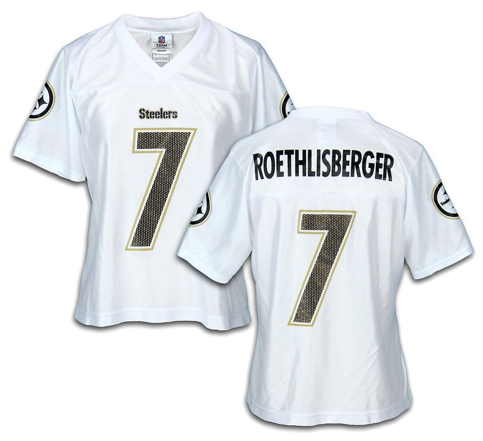 Reebok Pittsburgh Steelers NFL BEN ROETHLISBERGER #7 Womens Dazzle 