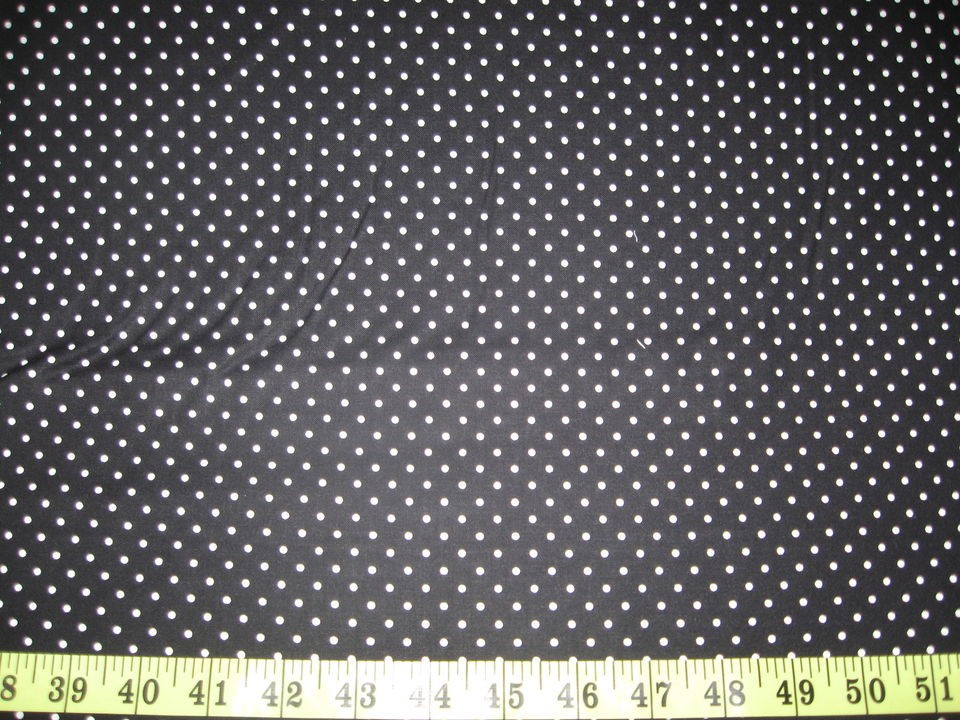   Tea Sandy Lynam Clough Quilt Fabric 1/2 yard White Polka Dots Black