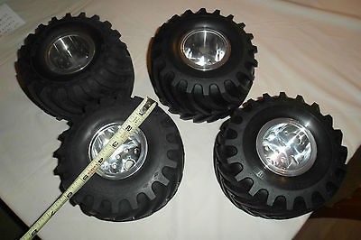 RC custom Aluminum Monster Truck wheels and tire set Tamiya Blackfoot 