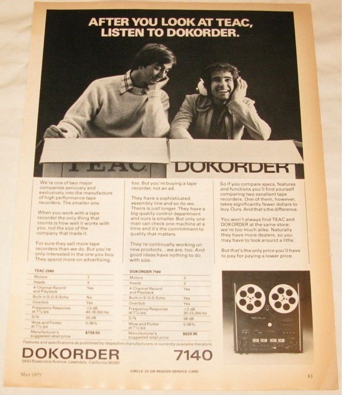 dokorder reel to reel in Reel to Reel Tape Recorders