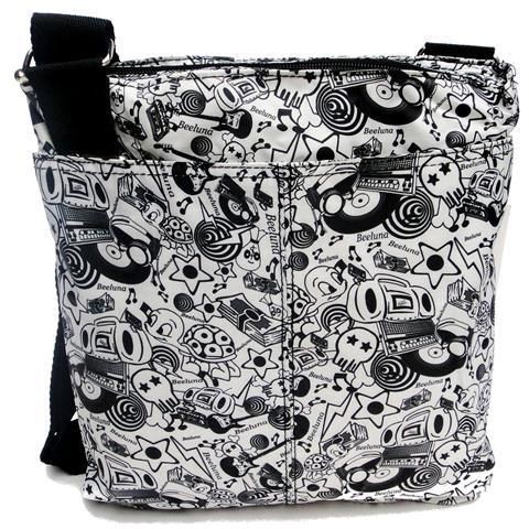   80s Cross body Shoulder Bag Boombox Skulls Stars Retro Handy Size NEW