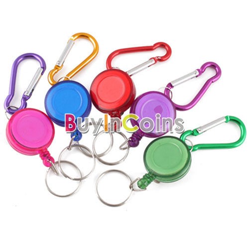 Carabiner Retractable Reel Strap Belt Clip Key Chain