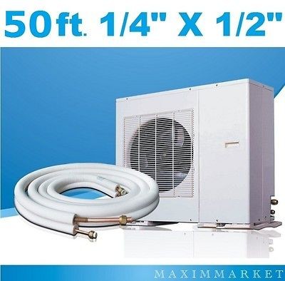 50 ft. Mini Split A/C Connection Line Set 1/4 X 1/2 For All 