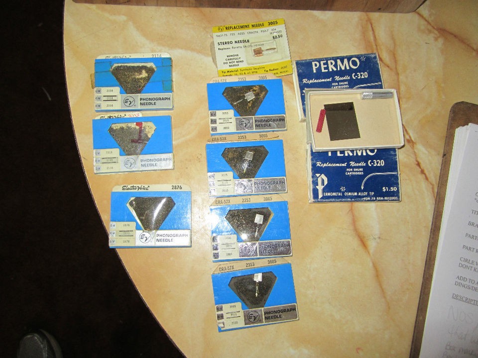 ELECTRO VOICE & PERMO. STEREO PHONOGRAPH RADIO REPLACEMENT NEEDLES