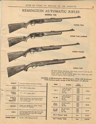 1964 REMINGTON AD MODEL 742 CARBINE AUTO RIFLES