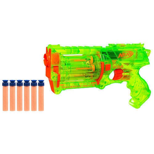 Nerf N Strike Maverick REV 6 Sonic GREEN Blaster Gun