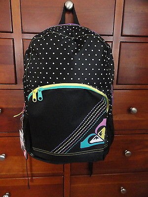 ROXY GIRLS PURPLE BLACK BAG BACKPACK SCHOOL GYM BAG NWT