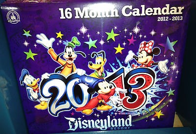 DISNEYLAND 2012   2013 MICKEY & GANG 16 MONTH CALENDAR   BRAND NEW