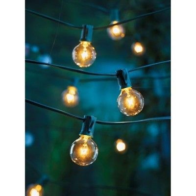 NEW NIB CLEAR PATIO WEDDING RV GLOBE STRING 25 LIGHTS 20 FEET G40