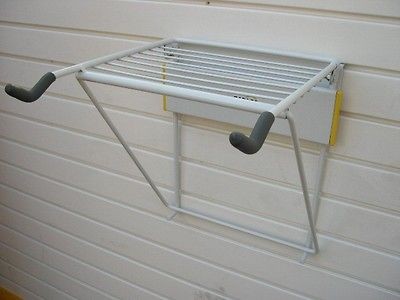 BIKE RACK FOLDING GARAGE ORGANIZER NEW WHITE SLATWALL