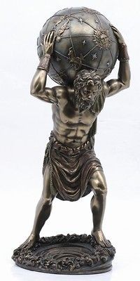 Greek Primordial Titan Atlas Bearing The Heavens Statue