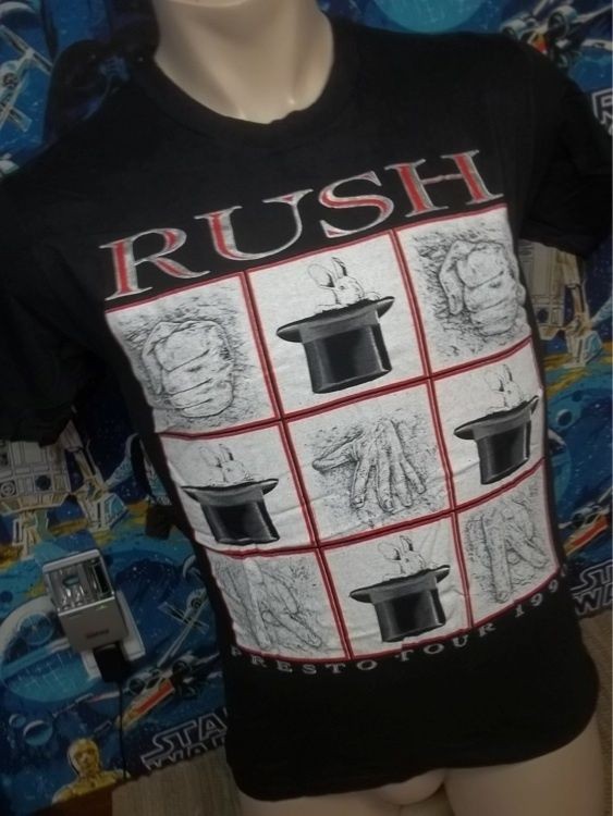 Vtg RUSH 1990 presto tour t shirt thinMEDIUM