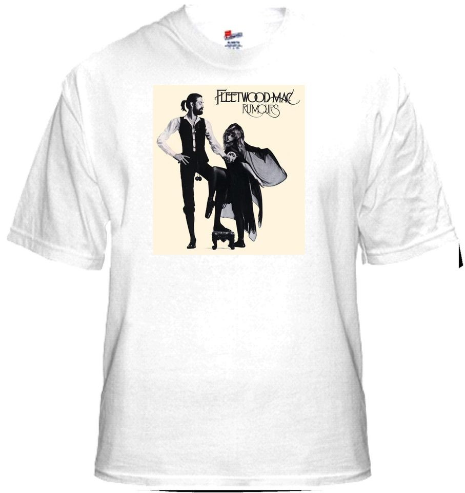 Tee Shirt New Unisex 1970s Rock Legends FLEETWOOD MAC RUMOURS 