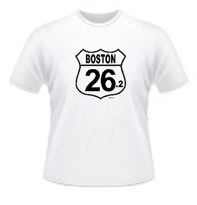 Marathon running shirt with City and Route 26.2 design