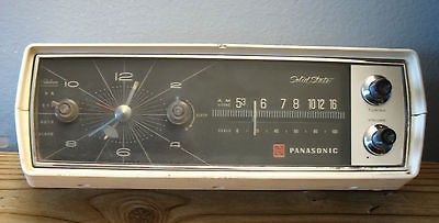 VINTAGE PANASONIC ALARM CLOCK AM RADIO X100KC TELECHROM MOVEMENT RARE 