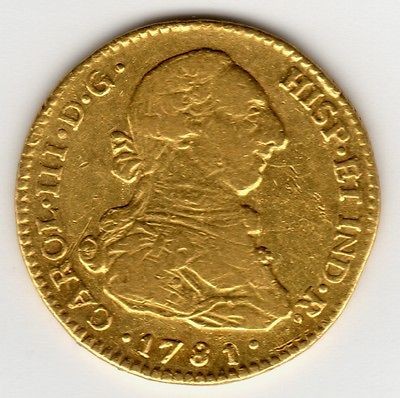   SF POPOYAN COLOMBIA SPANISH COLONIAL GOLD 2 ESCUDOS DOUBLOON, 6.7g