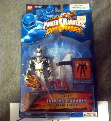 Power Rangers Dino Thunder Talking White Ranger MOC MMPR Abaranger 