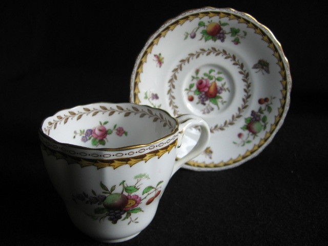 SPODE/COPELAND ROCKINGHAM R6434 HARRODS CHINA DUO c.1910s EX