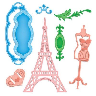 SPELLBINDERS Shapeabilities FRENCH FRILLS S5 145 Cut Emboss Stencil 