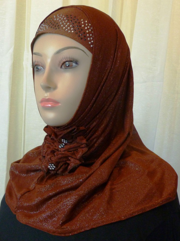 Fancy Amira Hijab Special Occasion 2 Piece Headscarf w/Sequins 