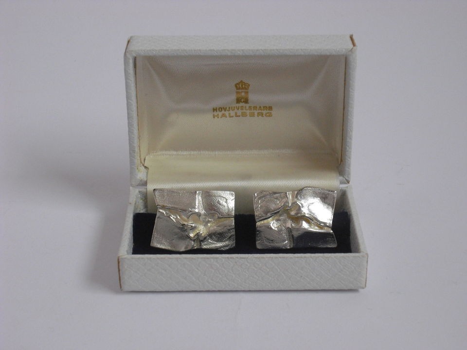   Lapponia Bjorn Weckstrom Finland Vintage Silver Cufflinks 1969