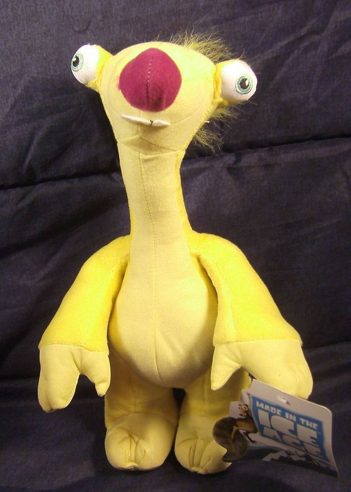 Ice Age Sid Sloth Plush Stuffed Animal Yellow 14 Large NWT Toy on PopScreen