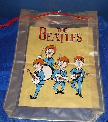 VINTAGE ORIGINAL BEATLES BLUE SUITS BOOTY BAG, COMPLETE W/RARE 