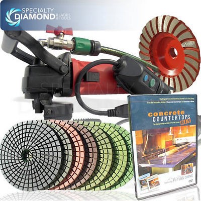 Newly listed Concrete Countertop Polishing Kit / DVD Wet Polisher