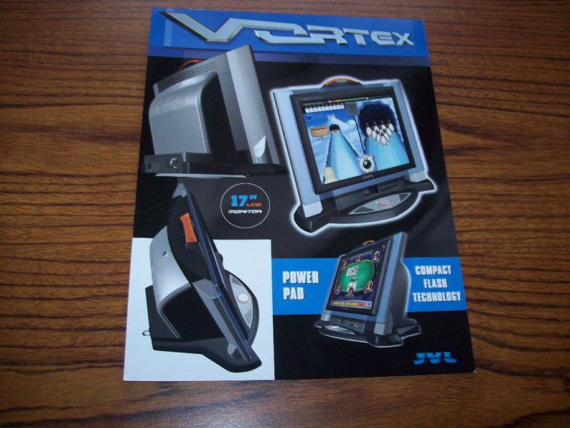 JVL VORTEX COUNTERTOP VIDEO ARCADE GAME FLYER 2005