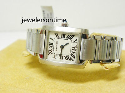 Cartier ladies SS Tank Francaise mint condition W51008Q3