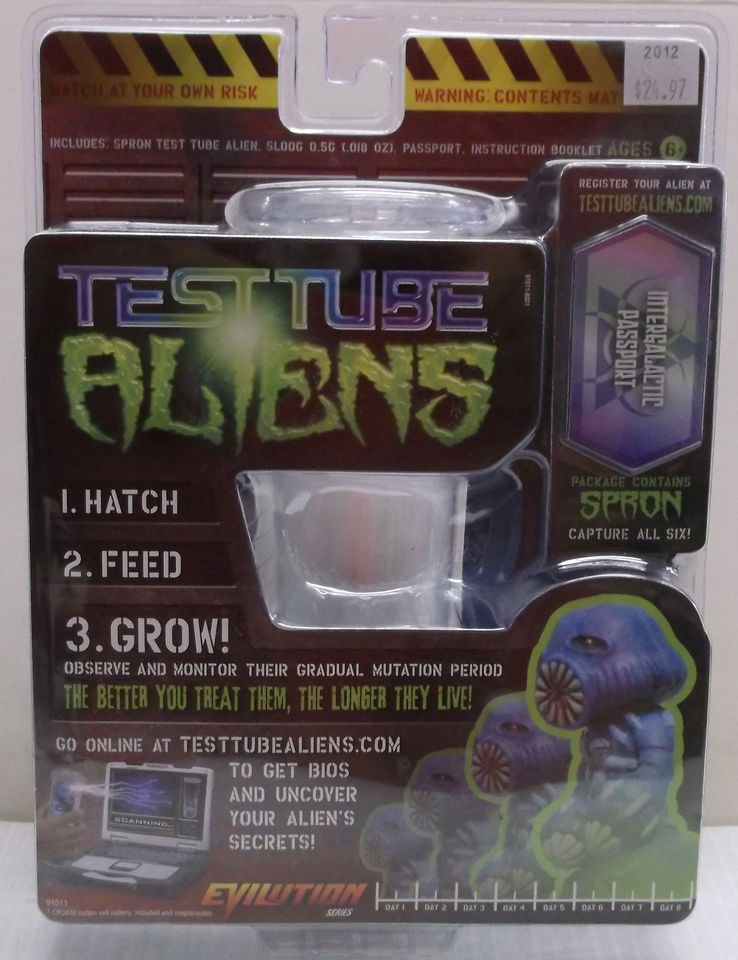 WILD PLANET TEST TUBE ALIENS SPRON HATCH FEED GROW SPACE SCIENCE KIT 